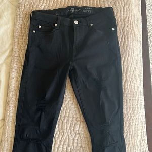 seven for all mankind ankle skinny in black